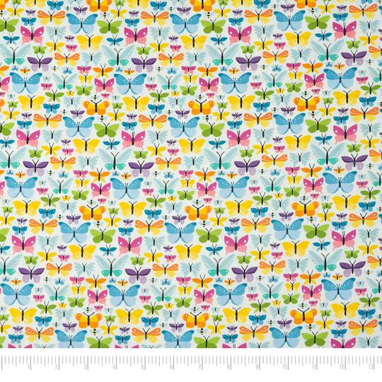 SINGER Multi Butterfly Cotton Fabric